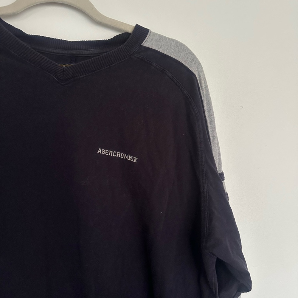 Abercrombie & Fitch Men’s Vintage Colorblock Long Sleeve Shirt - Size XL - Picture 3 of 6